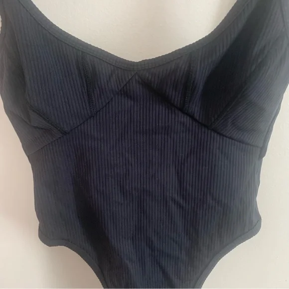 For Love & Lemons Clara Retro Ribbed Thong Bodysuit - Picture 3 of 13